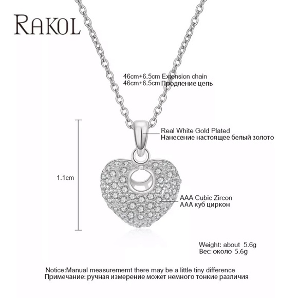 Gold Plated Heart Necklace Statement - Picture 4 of 10